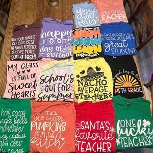 Teacher themed t-shirts